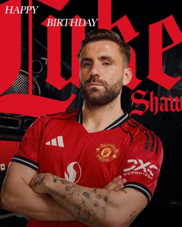 Manchester United wishes Luke Xiao a happy 30th birthday, players play 4 goals and 29 assists for the Red Devils in 287 games